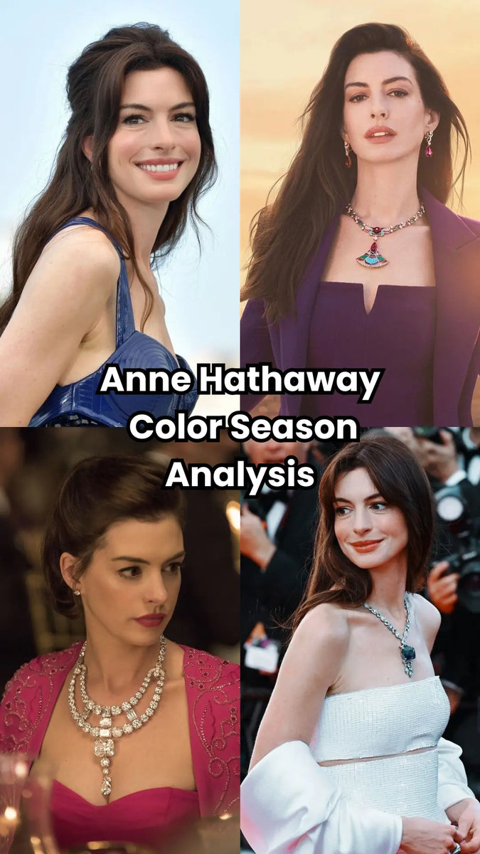 Anne Hathaway Color Season Analysis: A Guide to Dark Winter Palette – Four  Seasons Studio, image size:675x1200